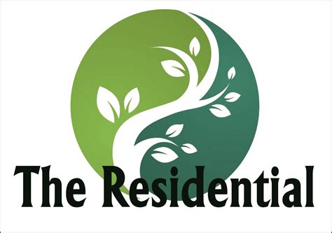 The Residential Logo Is Green And White