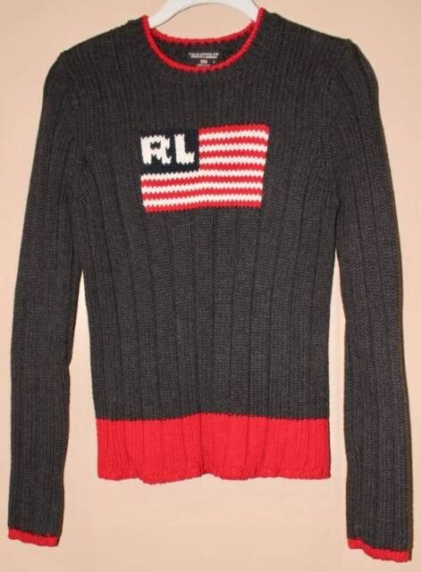 Ralph Lauren Vintage American Flag Sweater Size S Ebay