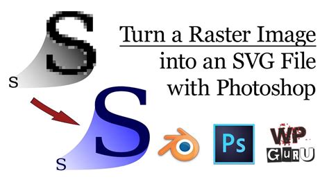 How To Turn A Raster Image Into A Vector Svg With Photoshop Youtube