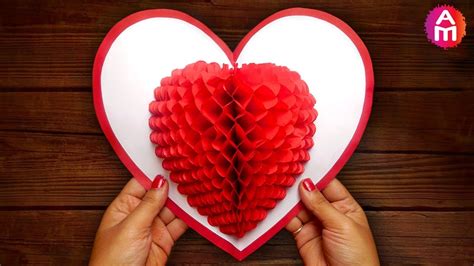 Diy 3d Heart ️ Pop Up Card Valentine Pop Up Card Youtube