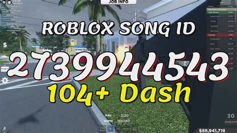 104 Dash Roblox Song Idscodes Youtube