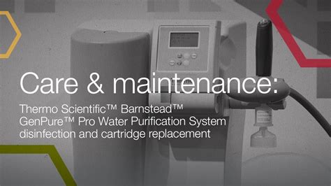 Care And Maintenance Thermo Scientific Barnstead Genpure Pro Water