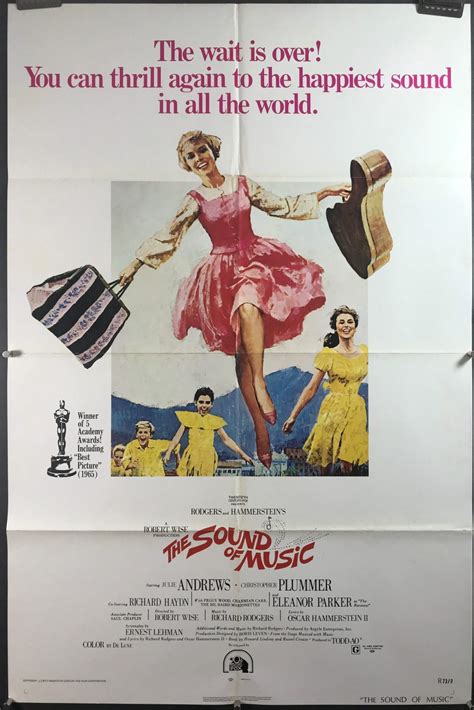 Sound Of Music Original Vintage Movie Poster Starring Julie Andrews