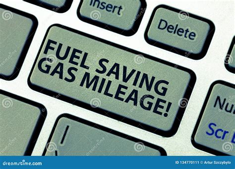 Word Writing Text Fuel Saving Gas Mileage. Business Concept for