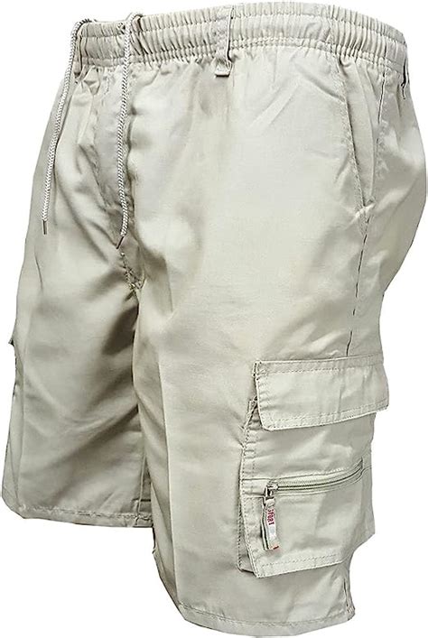 men s drawstring cargo shorts cotton elastic waist performance baseline shorts outdoors tether