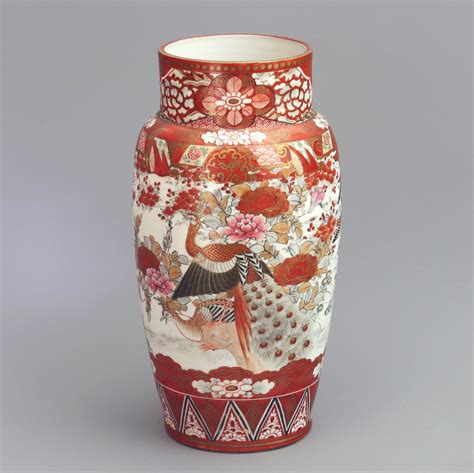 Large Japanese Meiji Period Kutani Signed Vase C1895 Antique Ethos