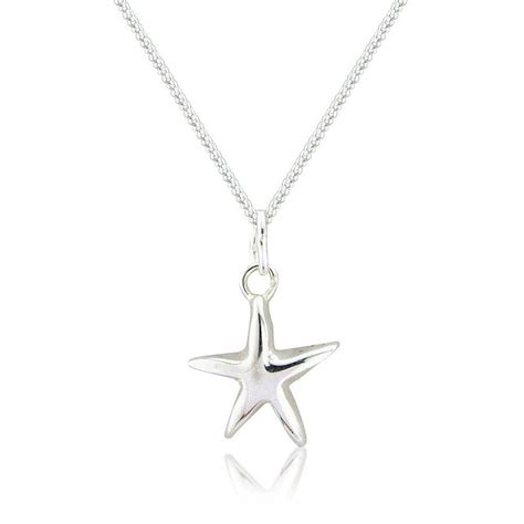 Silver Star Pendant And Chain By Anne Reeves Jewellery Star Pendant
