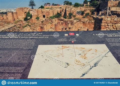 The Layout Of The Excavation Of Carthage Scheme Byrsa Hill Sign With