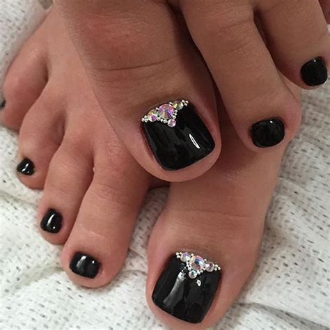 Black Toe Nail Art Teennagels Teennagels Gelakt En Nagels