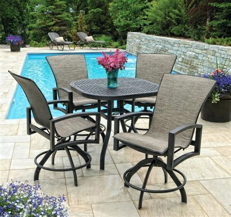 patio furniture bar set gardens outdoor  backless sets