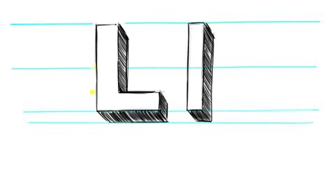 How To Draw 3d Letters L Uppercase L And Lowercase L In 90 Seconds