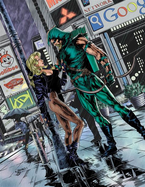Green Arrow And Black Canary By Packy1800 On Deviantart