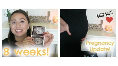 8 Week Pregnancy Update And Belly Shot Youtube