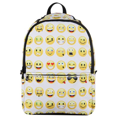 Emoji Backpack Smiley Mood Day Pack Women Backpack Boy Girls Book Bag