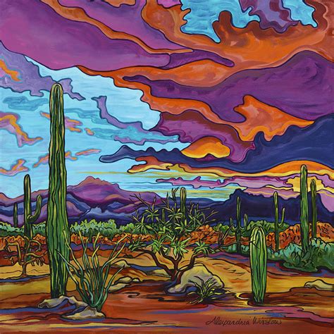 Desert Color Burst Painting By Alexandria Winslow Pixels