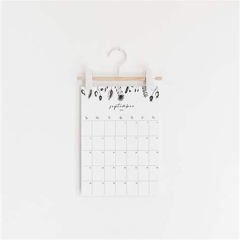 Floral Printable Calendar 2021 2021 Monthly Planner Etsy