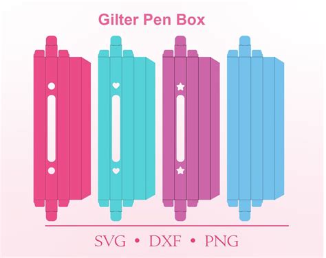 Pen T Box Paper Purse Glitter Pens Pencil Boxes Templates