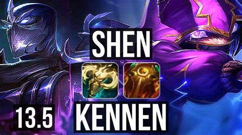 Shen Vs Kennen Top 3118 68 Winrate Kr Master 135 Youtube