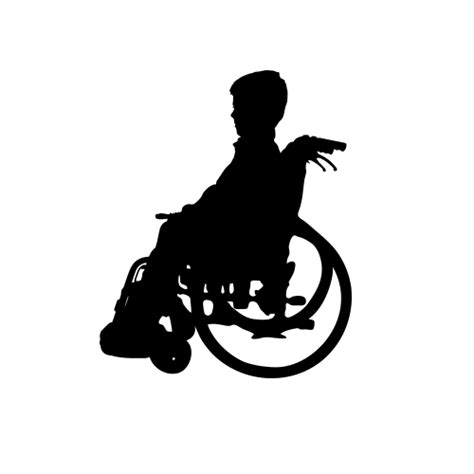 Life Size Boy In A Wheelchair Silhouette Decal Childrens Decor Boy