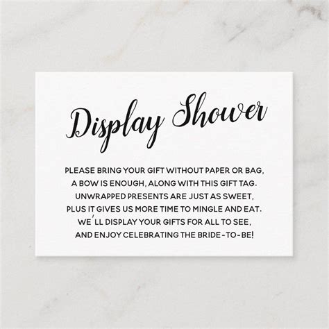 Elegant Minimal No Wrap Bridal Shower T Card In 2021