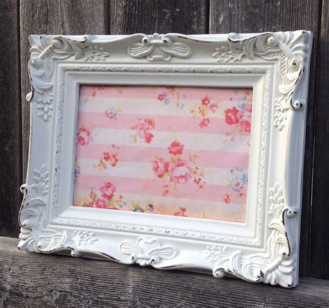 Items Similar To Shabby Chic Distressed Frame White Baroque Picture