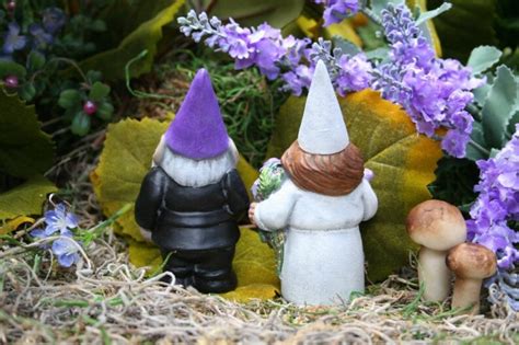 Wedding Gnomes Garden Gnome Couple Mr And Mrs Wedding Or Etsy