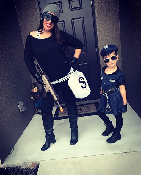 Mother Daughter Halloween Costume Cops And Robbers Cop Costume For