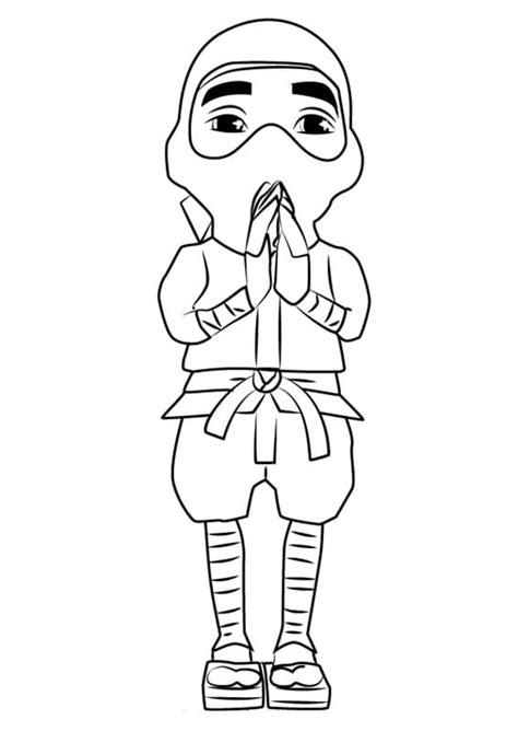 Tasha from Subway Surfers Coloring Page - Free Printable Coloring Pages