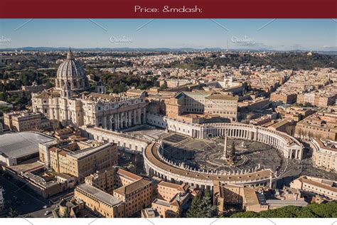 Aerial View Of St Peters Basilica City Landscape Aerial View Basilica