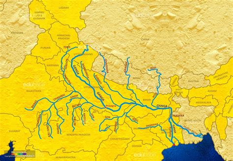 Ganga River Map Geography Map Geography Lessons River Basin River I