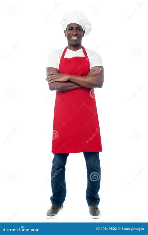 African Professional Chef With Uniform Stock Photo Image Of Confident