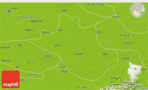 Physical 3d Map Of Begusarai