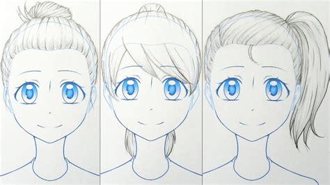Drawing is a skill, not a talent. How to Draw Manga: Up Hairstyles 3 Ways - YouTube