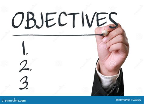 Objectives Text Words Typography Written On Whiteboard Life And