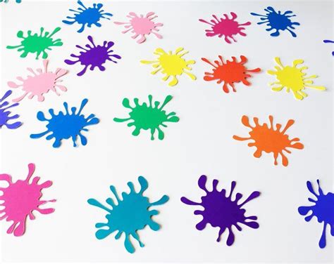 Paint Splat Confetti Splash Splatter Table Party Decorations Puddle