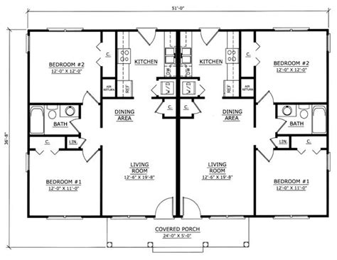 Duplex Plan Chp 27564 At Duplex Floor Plans