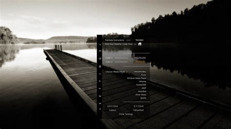 The day appears in a beautiful handwritten font. Mond - Rainmeter Skin / Theme