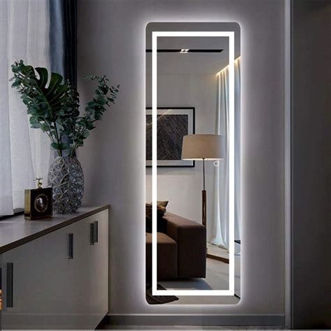 Smart Illuminated Furniture Bathroom Safety Mirror Full Length Mirror With Led Lights Led