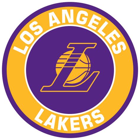 Los Angeles Lakers Circle Svg Lakers L Circle Logo Svg Los Angeles Lakers Circle Svg Cut