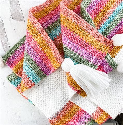 Free Crochet Linen Stitch Blanket Pattern Grace And Yarn