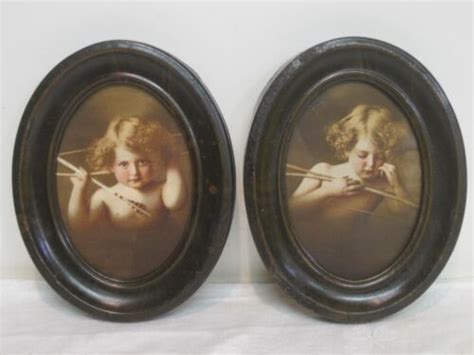 Antique Cupid Awakeasleep Photo Prints Mb Parkinson Oval Frames