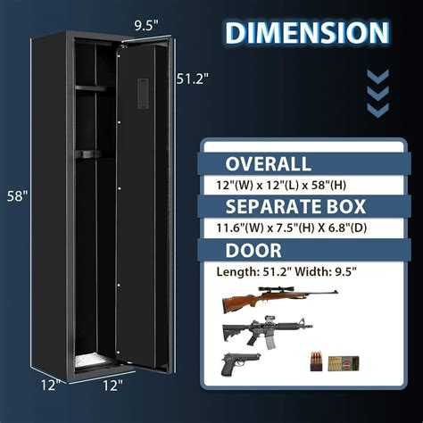 Greenvelly Electronic Rifle Safe 5 Rifle Gun Safe Long Gun Shotgun