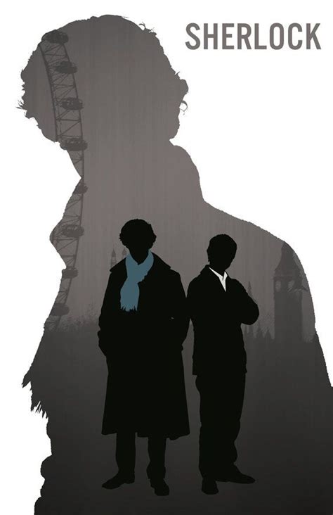 Sherlock Silhouette Art 11x17 Print Sherlock By Captainsprintshop