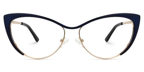 cateye dark blue glasses zeelool eyeglasses