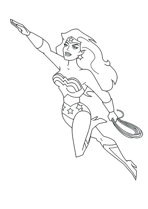 Coloriages Wonder Woman Cartoon Coloring Pages Superhero Coloring