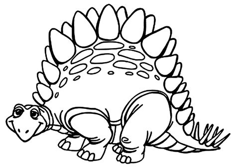 Dinosaurus Mewarnai Menggambar Binatang Murid Hewan Sketch Coloring Page