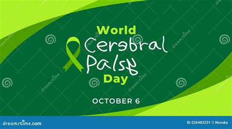 World Cerebral Palsy Day Vector Web Banner Illustration Poster Card