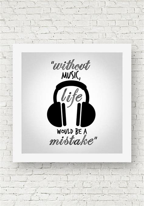 Music Wall Art Quote Print Ts For Musicians Square Etsy