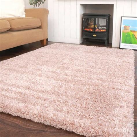 Rugs Blush Pink Super Soft Shaggy Rug Loomed