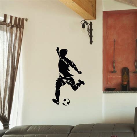 Soccer Player And Ball Wall Art Sticker Decal On Sale Overstock